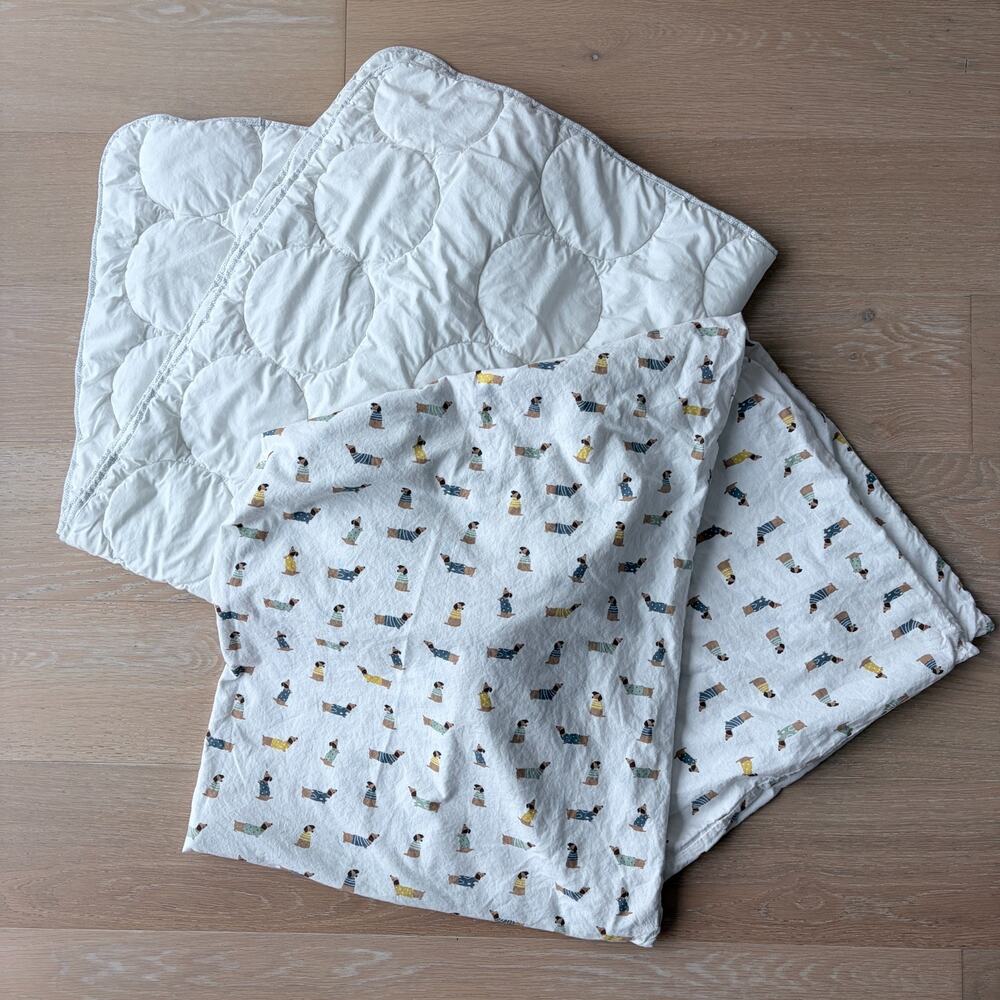 IKEA Drömslott Dachshund Sausage Dog Toddler Bedding Duvet Cover & Insert